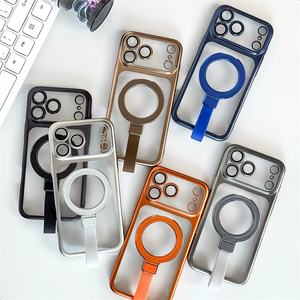 เคสกันกระแทกแบบเคลือบไฟฟ้าสำหรับ iPhone 17 Pro Max พร้อมกระจกป้องกันกล้อง, เคสซิลิโคนสำหรับ iPhone 17 Pro Max พร้อมหูจับ - Product Image 1