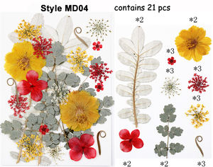 ดอกไม้แห้งอัดเม็ดหลากสีสันสำหรับงานสมุดภาพ การทำการ์ด และงานฝีมือ ตกแต่งเคสมือถือ กรอบรูป - Product Image 5