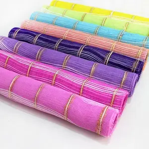 Newest sale good quality different color simple design flower wrapping deco mesh