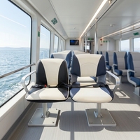 Sièges de bateau durables Allshine Marine, sièges pliants multi-personnes avec structure en aluminium et accessoires inclus