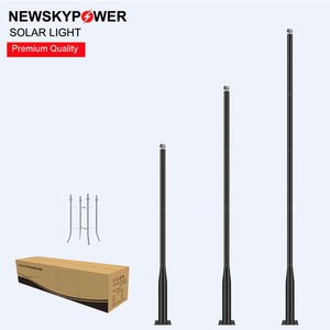 Meilleure vente 5M 16FT poteaux en <span class=keywords><strong>acier</strong></span> fendu 1 8mm 2 0mm Options d'épaisseur Installation facile pour l'éclairage paysager <span class=keywords><strong>de</strong></span> propriété privée - Product Image 6