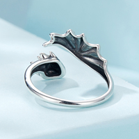 Bague en argent plaqué forme fleur, design moderne, bijoux unisexes tendance, à porter au quotidien, cadeau