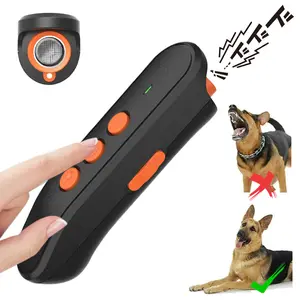 Upgraded Ultrasonic Dog Repeller Training Stop Barking Rechargeable Handheld Ultrasonic Animal Attacks Repeller