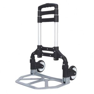 Tianyu Và Màu Xám Nhôm Xách Tay PVC Bánh Xe Có Thể Gập Lại Tay Xe Tải Xe Đẩy Bền Vững Công Suất Lớn Màu Đen Gấp Giỏ Hàng - Product Image 2