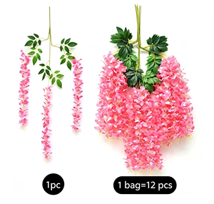 Ghirlanda di <span class=keywords><strong>Glicine</strong></span> Artificiale in Seta, 12 Pezzi Grandi, Fiori Pendenti, Decorazione <span class=keywords><strong>per</strong></span> Soffitti di Matrimoni - Vendita Calda - Product Image 2