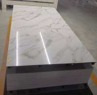 Feuille de marbre UV haute brillance, feuille décorative en PVC, panneau mural en PVC imperméable pour l'amélioration de l'habitat