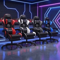 Chaise de jeu ergonomique en cuir AOR Industrial avec base oscillante, accoudoirs inclinables et réglables pour le gaming et le bureau