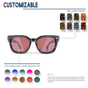 Benyi Sunglasses 2024 Fashion Vintage Acetate Sunglass Custom Luxury Woman Polarized Sunglasses For Women Men