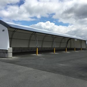 Usine de Henan Weike Xiwen Industrial Co, vente <span class=keywords><strong>en</strong></span> gros de tentes murales <span class=keywords><strong>en</strong></span> toile, bâtiments de stockage recouverts de tissu, abri de garage - Product Image 4