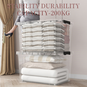 Boîte en plastique empilable pour jouets, mobilier en tissu de bébé, conteneurs transparents, caisse de <span class=keywords><strong>rangement</strong></span> Durable avec couvercle PP, vente en gros - Product Image 6