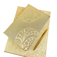 Hochwertiges Metallic-PU-Leder Notizbuch A5-Format Fabriklieferungen Personalisiertes Muster-Druckbuch mit Blanko-Seiten