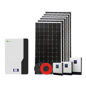 Ensemble complet de système d'éclairage solaire 5KV ensemble complet de système solaire avec système de panneaux solaires hors réseau <span class=keywords><strong>Betry</strong></span> pour la maison 3KW 5KW 10KW - Product Image 1