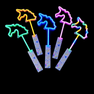 Party Supplies Custom Shaped Flashing Glow Stick Handle Neon LED <strong>Light</strong> <strong>up</strong> <strong>Star</strong> Wand Toy Rainbow Glow LED Sticks Big Size 45cm - Product Image 5