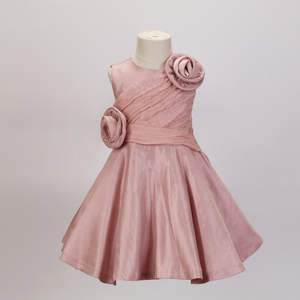 Vestido de fiesta sin mangas para niñas pequeñas con detalles florales en 3D - Product Image 1