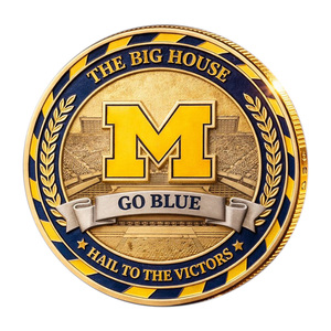 Pièce commémorative de championnat de basketball 2026 des Wolverines de l'Université du Michigan, artisanat métallique, article sportif - Product Image 5