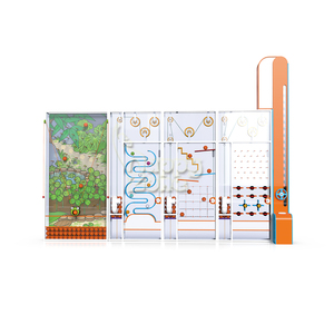 Aire de jeux intérieure moderne en bois avec espace repas familial - <span class=keywords><strong>Centre</strong></span> de divertissement pour enfants multi-niveaux de style nordique, café de jeu de rôle - Product Image 6