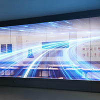 Pantalla de vidrio de ventana a todo color con LED TV Publicidad LED transparente para centros comerciales Función de animación