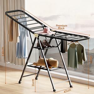 Tendedero Plegable para Ropa, Tendedero Móvil con Forma de Ala, Tendedero para Balcón - Product Image 6