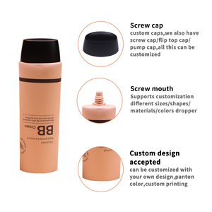 Crème solaire Spf <span class=keywords><strong>50</strong></span> Spray solaire Bb Crème Tubes superplats Feuille de soin <span class=keywords><strong>Tube</strong></span> cosmétique 40ml 50ml 60ml Emballage de protection solaire - Product Image 2