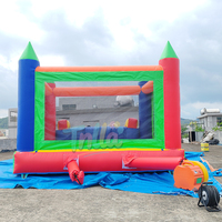 Vente Flash : Château Gonflable PVC 3m*4m 4m*5m avec Toboggan, Jeu Gonflable, Capacité 100kg, pour 5-6 Enfants