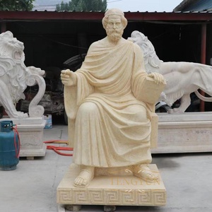 Giardino fatto a mano in marmo naturale famoso museo Hercules umano con statua di scultura di serpente - Product Image 5