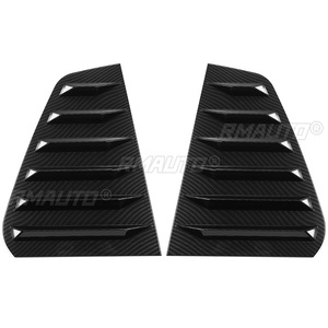 Black/Carbon Fiber Car Rear <b>Window</b> Louver Shutter Side Vent <b>Cover</b> Trim for VW for GOLF MK7 MK7.5 2014-2019 for GTI / GTD / R - Product Image 3