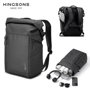 Kingsons Men's Business Backpack 20-35L Water Resistant Laptop <b>Bag</b> For Travel And <b>Work</b> - Product Image 1