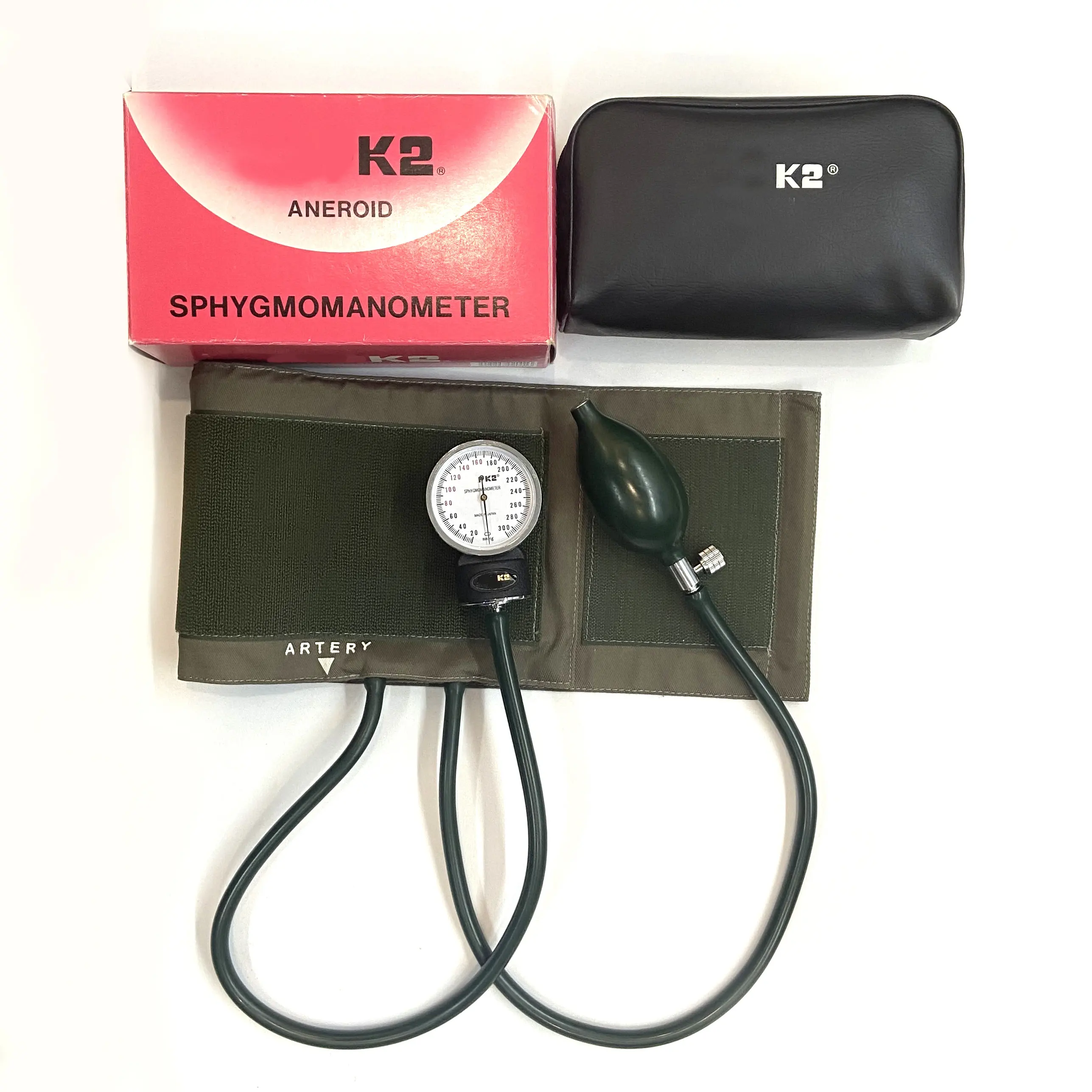 Werksverkauf ALPK zwei Stethoskop Blutdruck messgerät Japan K2 Aneroid Blutdruck messgerät Weiße Manschette Stethoskop ALPK