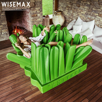 WISEMAX FURNITURE Mobilier d'art décoratif Salon Mobilier moderne Canapés Ensembles Fauteuil d'appoint Fauteuil lounge en plastique imitation herbe