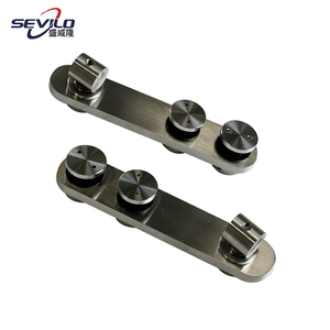 Kit de porte coulissante en acier moderne Selivo pour salle de bain, quincaillerie, ensemble de fixation pour salle de douche, système de porte coulissante pour douche - Product Image 3