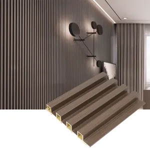 屋内装飾溝付き竹ウォールボード木製プラスチック複合材WPCウォールパネル