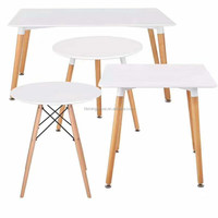 Ensemble de table à manger en MDF au design carré noir, mobilier moderne pour restaurant