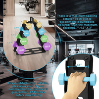 Support de barre de musculation pliable en métal de haute qualité - Support triangulaire pour haltères avec pieds antidérapants, équipement de rangement durable pour la maison/le bureau