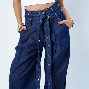 Pantalones Vaqueros Anchos de Moda Y2K para Mujer, Estilo Urbano, Retro, Lavados, Holgados, de Pierna Ancha, Venta Caliente OEM - Product Image 3