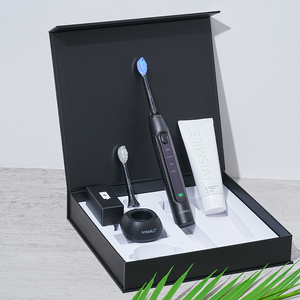 Brosse à dents sonique LED <span class=keywords><strong>sans</strong></span> <span class=keywords><strong>fil</strong></span> de voyage, écologique, étanche IPX7, blanchissante, kit de dentifrice électrique et dentifrice Pap - Product Image 1