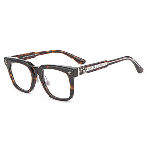 アセテート製大型フレーム黒べっ甲柄透明光学処方老眼多焦点モダンメガネフレーム（女の子向け） - Product Image 2