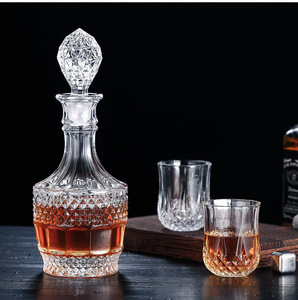 Juego de Decantador de <span class=keywords><strong>Whisky</strong></span> de Cristal Hxglass con Botella de Vidrio, Elegante Copa de Vino Tallada, Juego de <span class=keywords><strong>Whisky</strong></span> y Brandy - Product Image 2