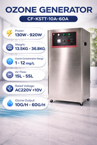 10G-60G Air Source Ozone <strong>Water</strong> <strong>Generator</strong> with Motor | 304 Stainless Steel 1000L/H 220V for Industrial &amp; Farm <strong>Water</strong> Treatment - Product Image 4