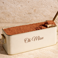 Boîte en fer blanc personnalisable avec logo, écologique et recyclable, avec fermeture sécurisée, durable, 150x60x65mm, pour emballage de gâteaux, desserts et cadeaux