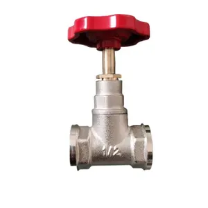 1/2 Inch Nickel Plated Brass Stop Valve With Aluminium Handwheel