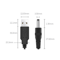 Ugreen — câble d'alimentation USB DC vers dc5,5 x 2.1, cordon de chargement pour lampe de Table, ventilateur, routeur