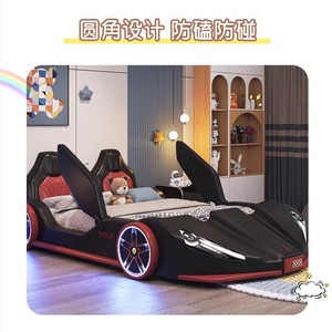 <span class=keywords><strong>Lit</strong></span> superposé pour enfants pour garçons et filles en bois massif avec rangement Design de <span class=keywords><strong>voiture</strong></span> de sport <span class=keywords><strong>Lit</strong></span> confortable pour salon et chambre - Product Image 3