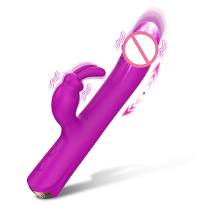 Vibratore <span class=keywords><strong>Rabbit</strong></span> per Punto G e Clitoride, 12 Frequenze, in <span class=keywords><strong>Silicone</strong></span> Impermeabile Ricaricabile, Giocattolo per Adulti - Product Image 2