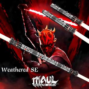 <span class=keywords><strong>Sabre</strong></span> laser à double lame Neopixel avec poignée vieillie, modèle Darth Maul Seigneur des Ombres, en vente flash |   Agent de vente en gros et distributeur de sabres laser - Product Image 1