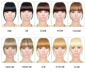 AliLeader Natural Black Brown Neat Front <strong>Clip</strong> in Hair Bangs Extensions <strong>Clip</strong> <strong>on</strong> Synthetic Hair False <strong>Fringe</strong> Hairpieces - Product Image 4