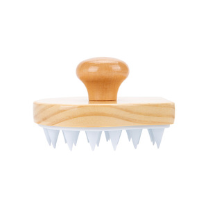 Brosse à cheveux pour massage du cuir chevelu Wanmei, en bois, pour massage de la tête et shampoing - Product Image 1
