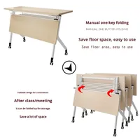 Table de conférence moderne, bureau de réunion, bureau en bois pliable, ignifuge, mobile, gain de place, mobilier de bureau scolaire, bureau d'ordinateur