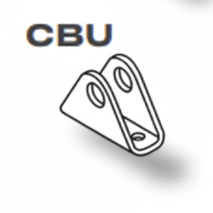 Low U-Shaped Gray Aluminum <b>Cap</b> with Axis and Nut for Security & Protection Products - Product Image 1