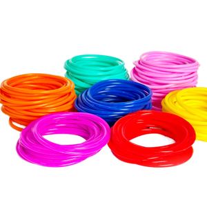 Children's Silicone Wristband Bracelet Rainbow Hair Accessories Eco-Friendly Antique Hair Loop Customizable Color Size Debossed - Product Image 1