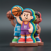 Benutzer definierte Mini Baseball Action figuren PVC Gummi Spielzeug puppen für Sport Thema Modell Dekoration Kunststoff Blind Box